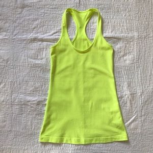 Lululemon Cool Racerback Top 6 Bright Neon Yellow